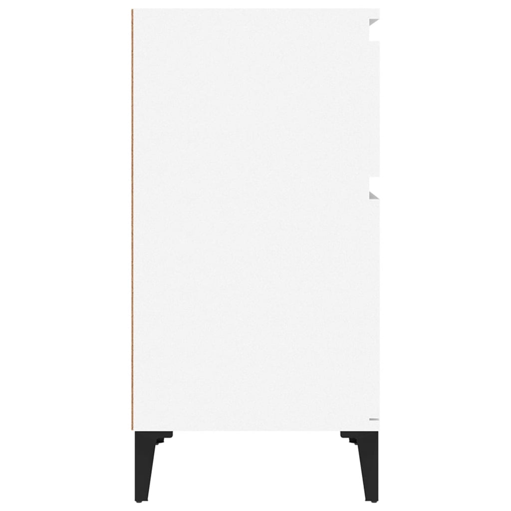 Yöpöydät 2 kpl valkoinen 40x35x70 cm - Sisustajankoti.fi