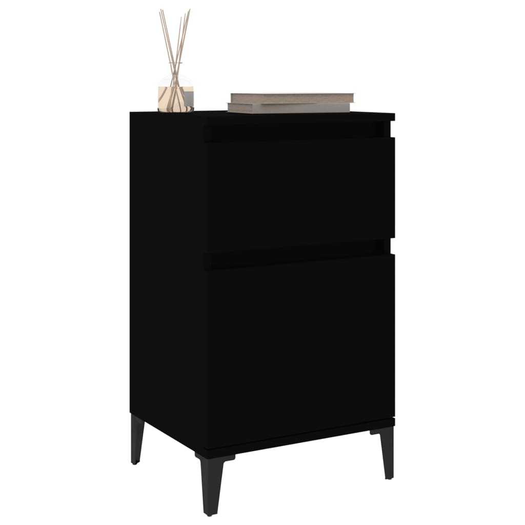 Yöpöydät 2 kpl musta 40x35x70 cm - Sisustajankoti.fi