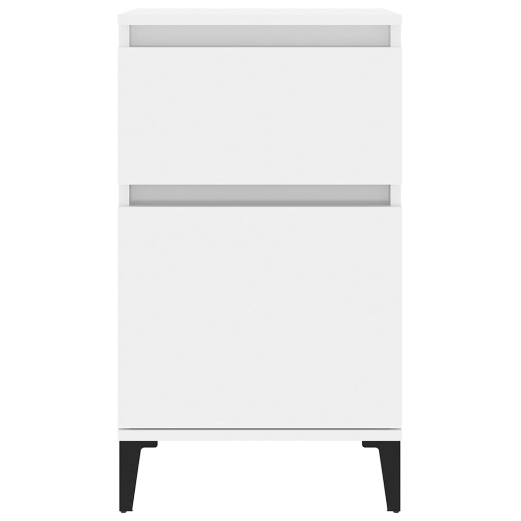 Yöpöydät 2 kpl korkeakiilto valkoinen 40x35x70 cm - Sisustajankoti.fi