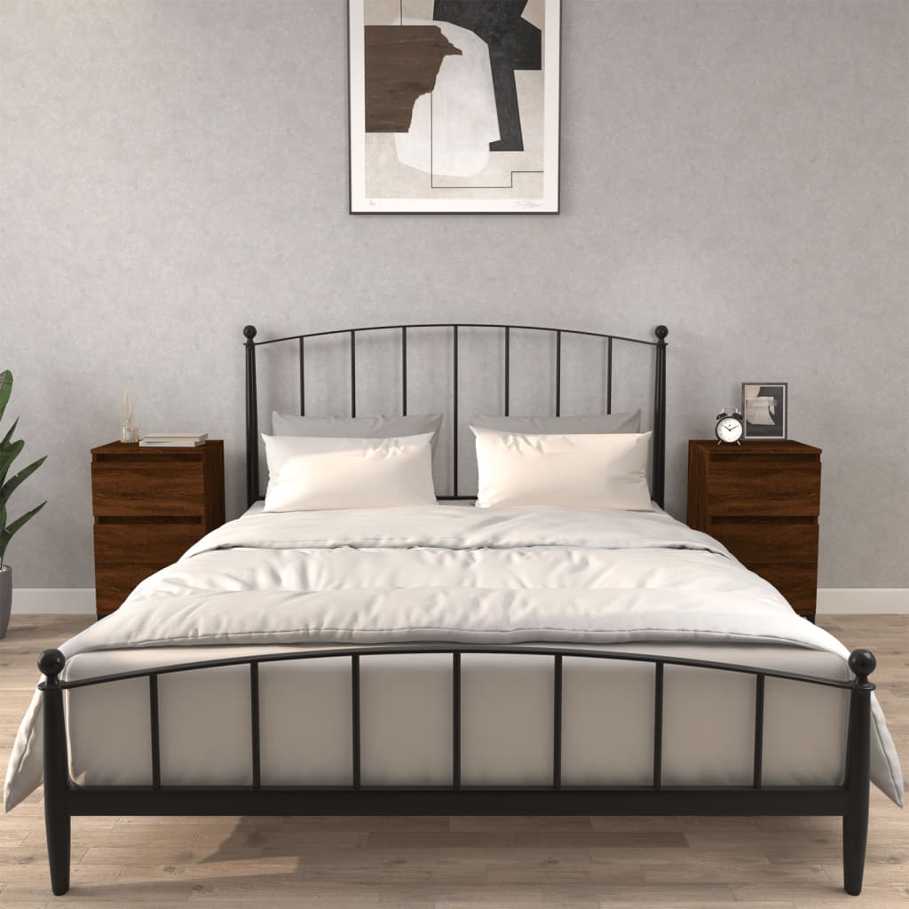 Yöpöydät 2 kpl ruskea tammi 40x35x70 - Sisustajankoti.fi