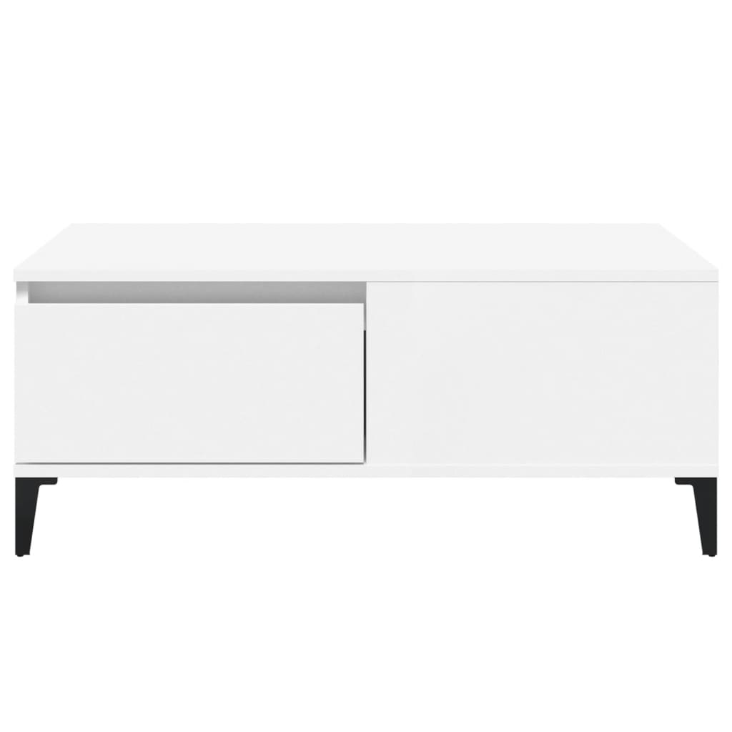 Sohvapöytä valkoinen 90x50x36,5 cm tekninen puu - Sisustajankoti.fi