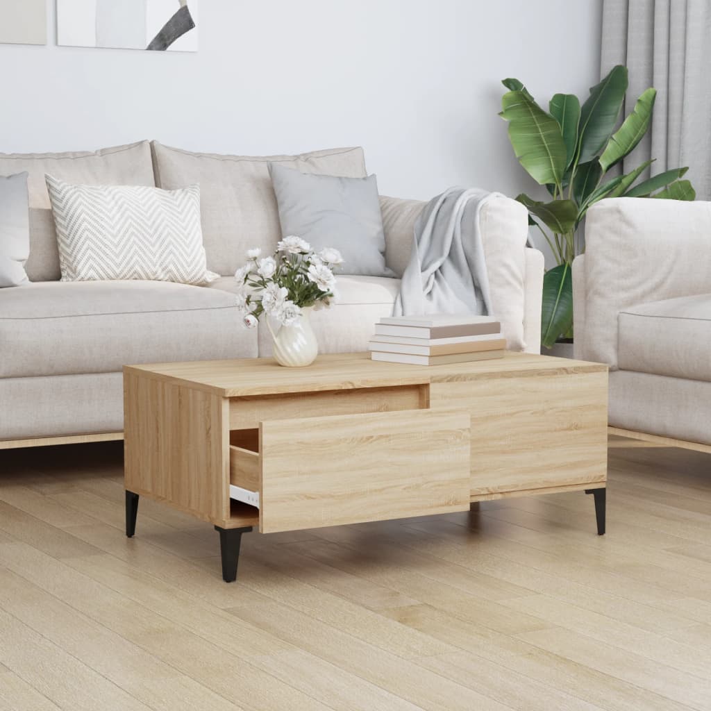 Sohvapöytä Sonoma-tammi 90x50x36,5 cm tekninen puu - Sisustajankoti.fi