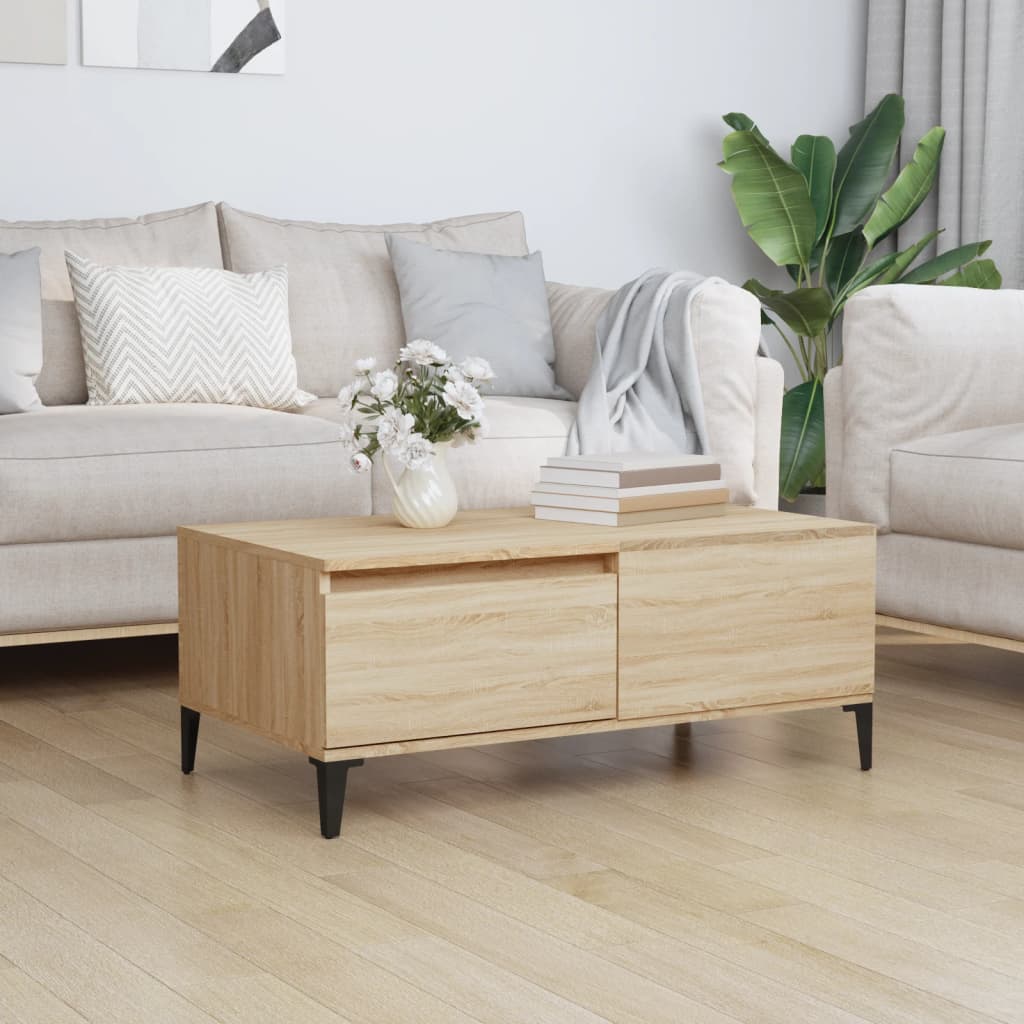 Sohvapöytä Sonoma-tammi 90x50x36,5 cm tekninen puu - Sisustajankoti.fi