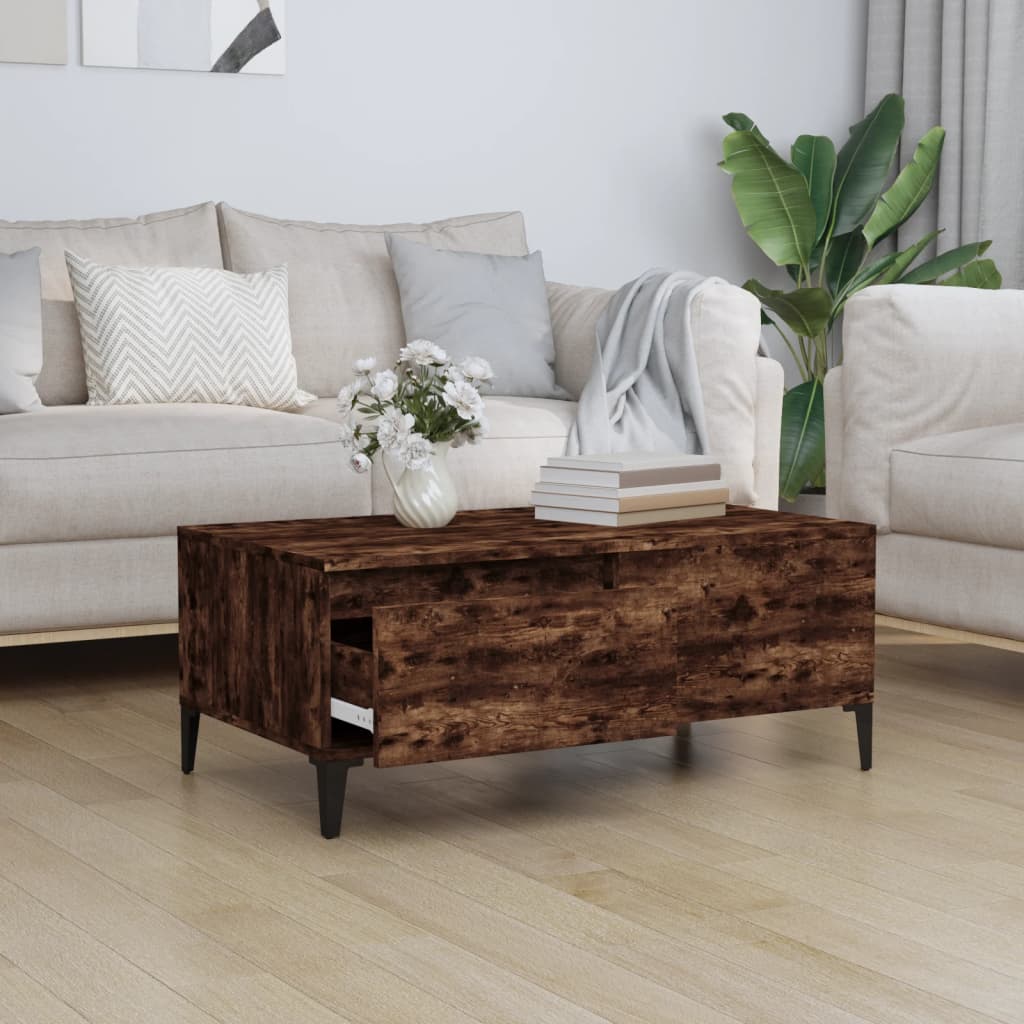 Sohvapöytä savutammi 90x50x36,5 cm tekninen puu - Sisustajankoti.fi