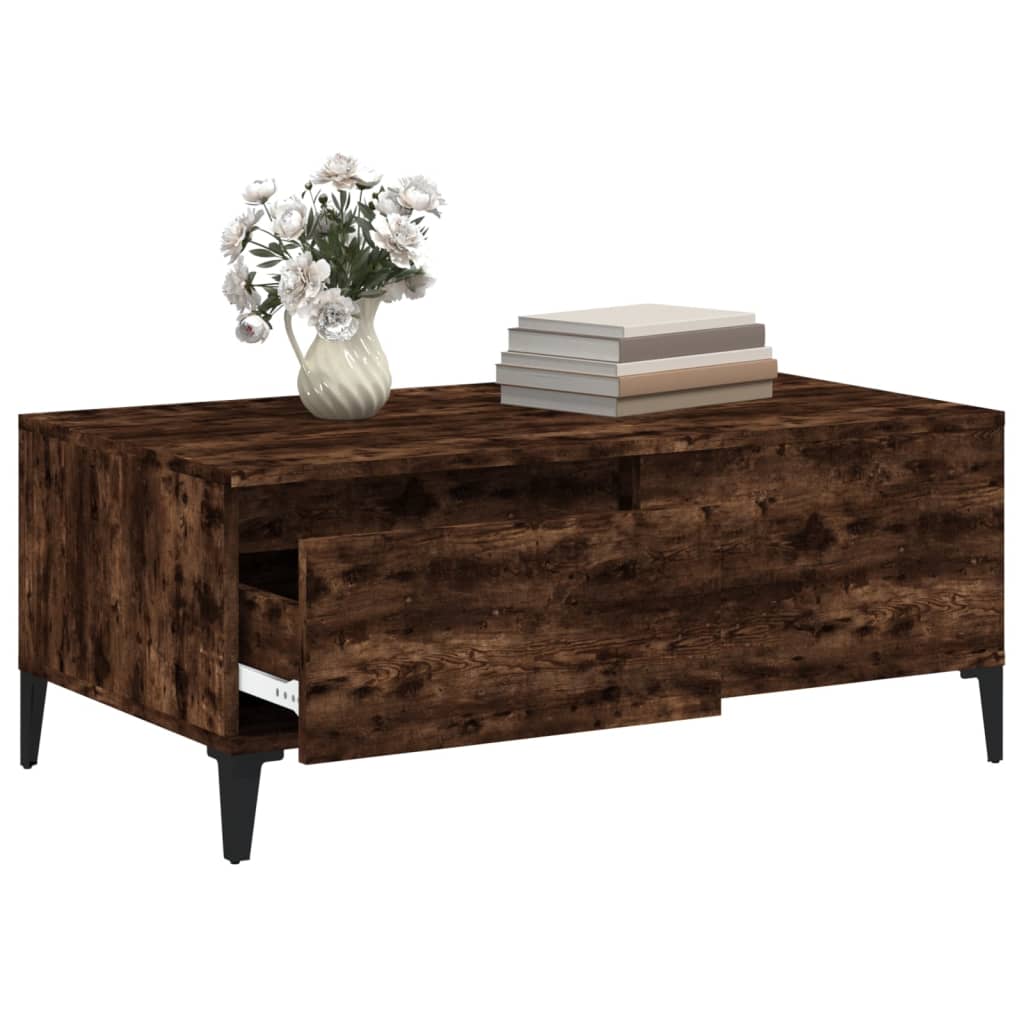 Sohvapöytä savutammi 90x50x36,5 cm tekninen puu - Sisustajankoti.fi