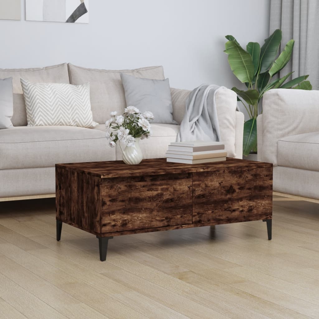 Sohvapöytä savutammi 90x50x36,5 cm tekninen puu - Sisustajankoti.fi