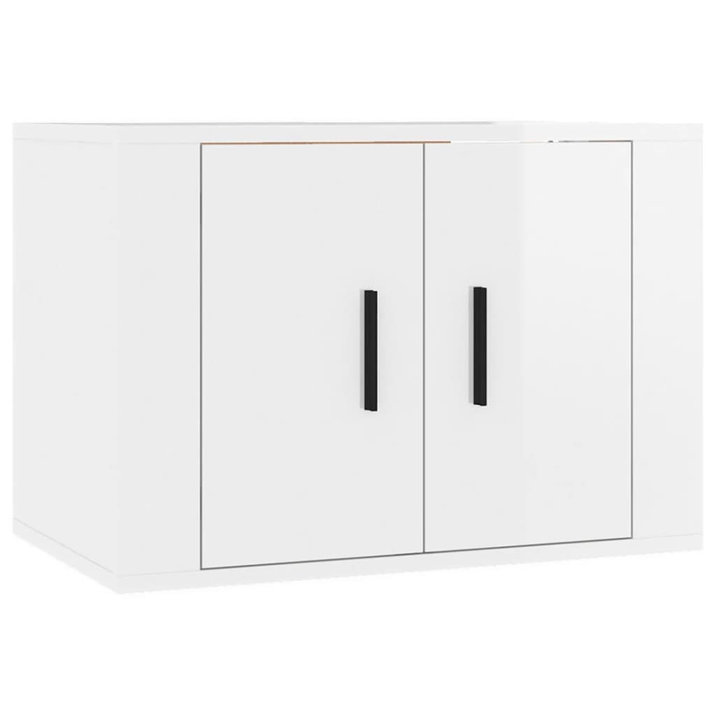 Seinäkiinnitettävät TV-kaapit 2kpl korkeakiilto 57x34,5x40 cm - Sisustajankoti.fi