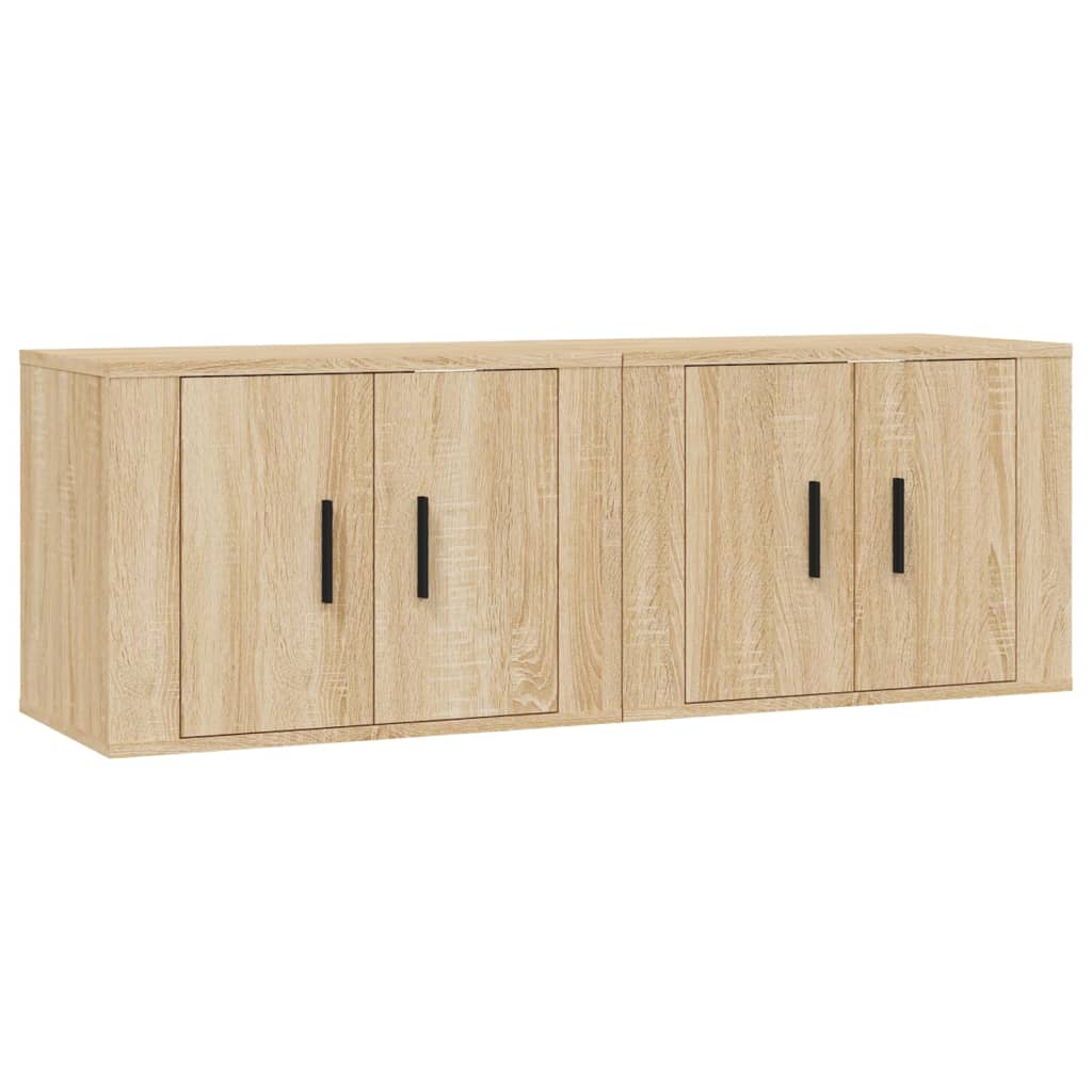 Seinäkiinnitettävät TV-kaapit 2 kpl Sonoma-tammi 57x34,5x40 cm - Sisustajankoti.fi