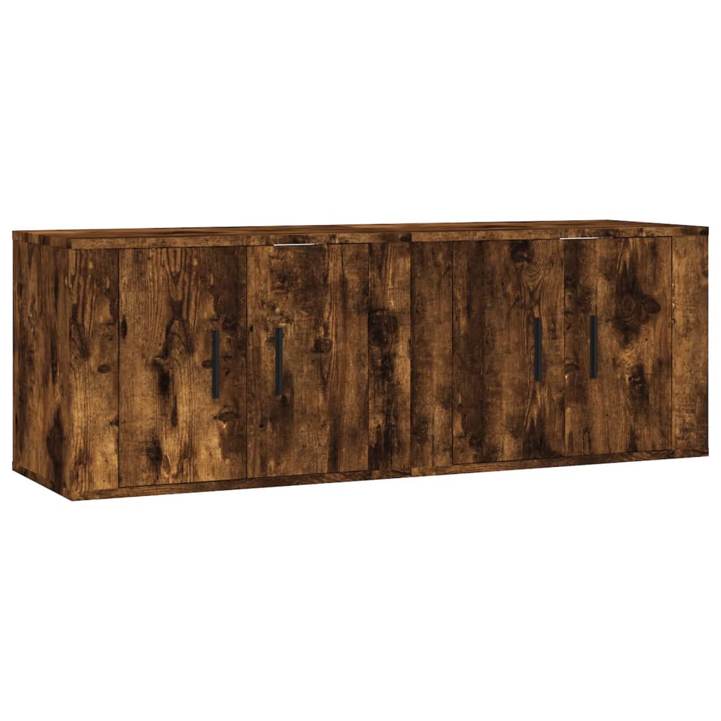 Seinäkiinnitettävät TV-kaapit 2 kpl savutammi 57x34,5x40 cm - Sisustajankoti.fi