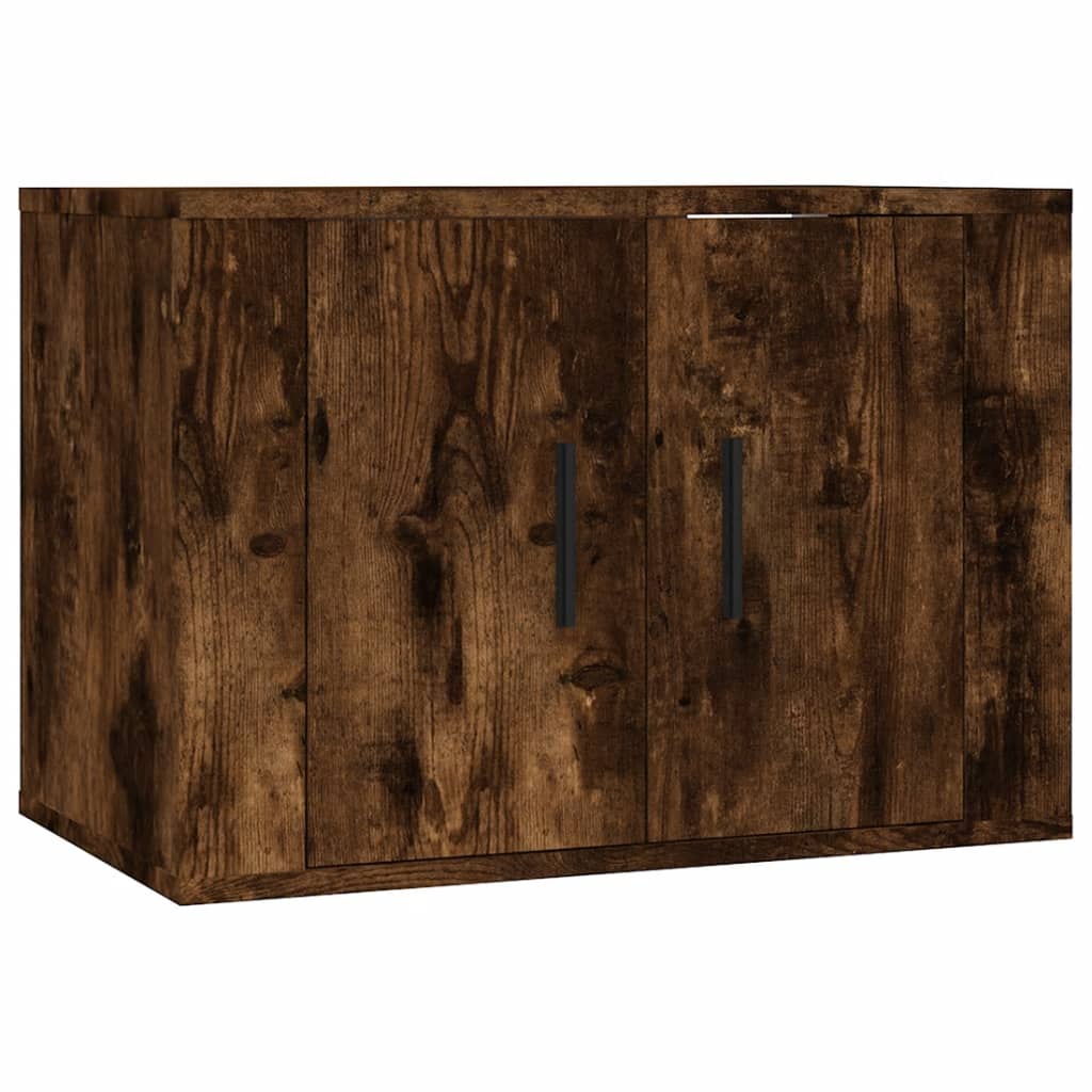 Seinäkiinnitettävät TV-tasot 3 kpl savutammi 57x34,5x40 cm - Sisustajankoti.fi