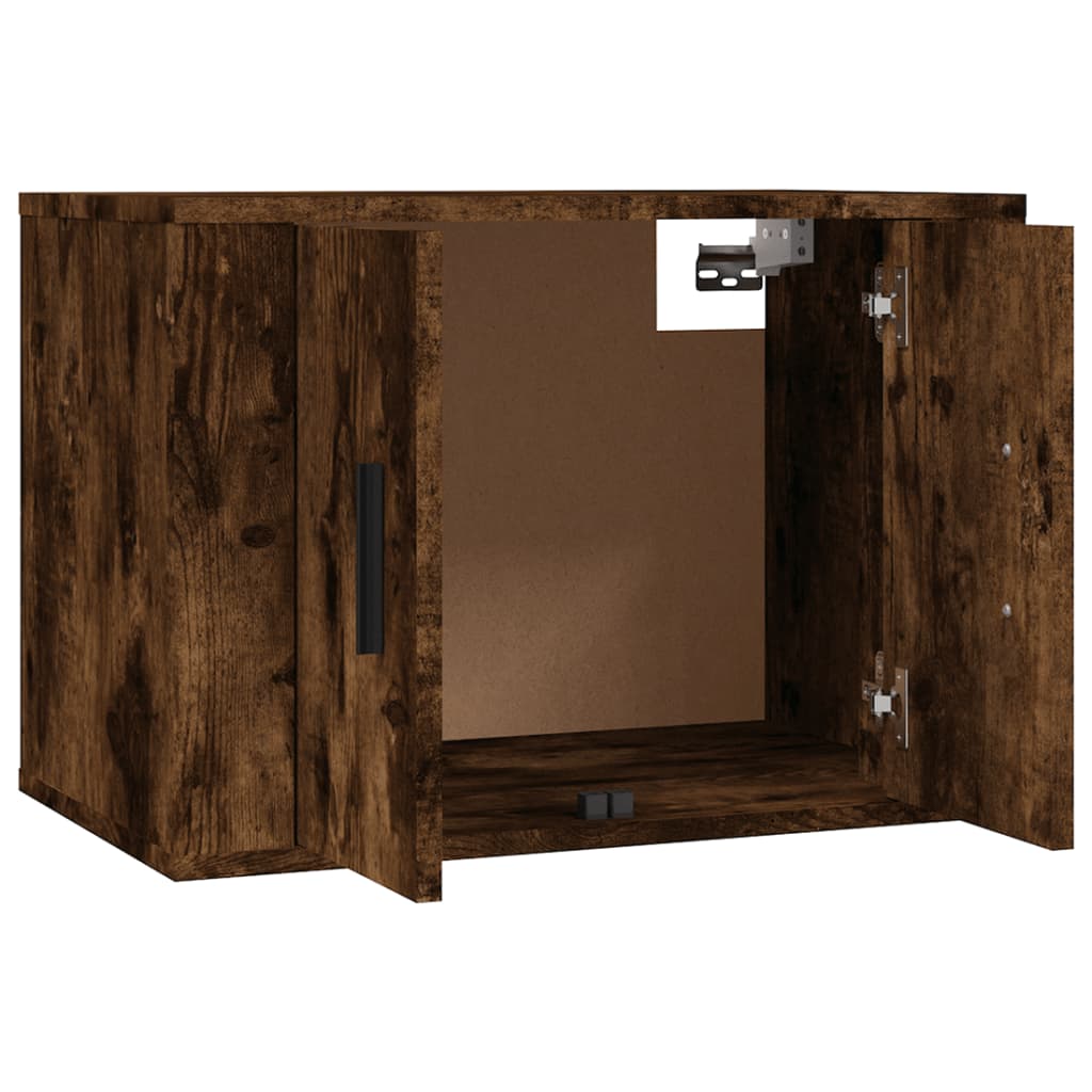 Seinäkiinnitettävät TV-tasot 3 kpl savutammi 57x34,5x40 cm - Sisustajankoti.fi