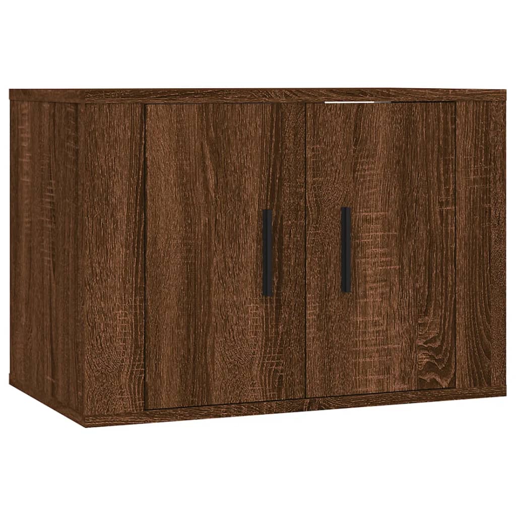 Seinäkiinnitettävät TV-tasot 3 kpl ruskea tammi 57x34,5x40 cm - Sisustajankoti.fi