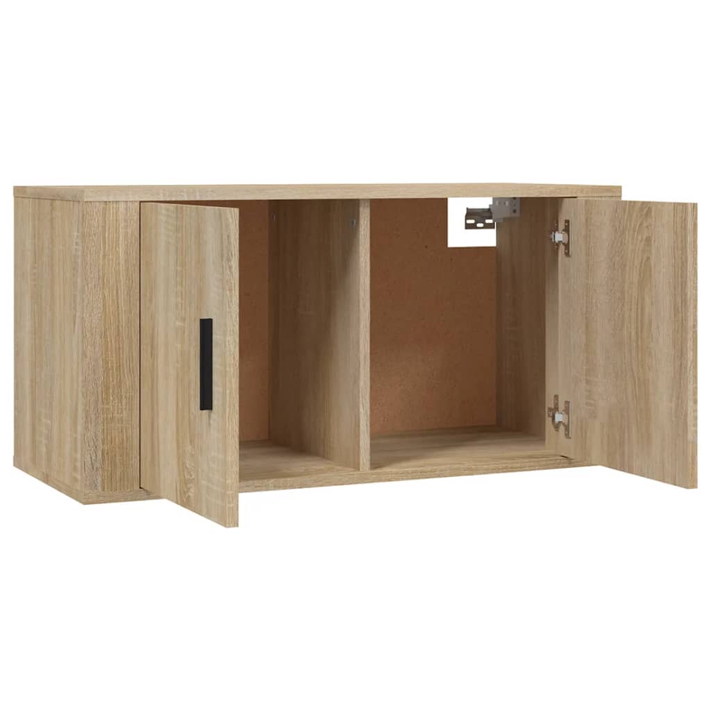 Seinäkiinnitettävät TV-kaapit 2 kpl Sonoma-tammi 80x34,5x40 cm - Sisustajankoti.fi
