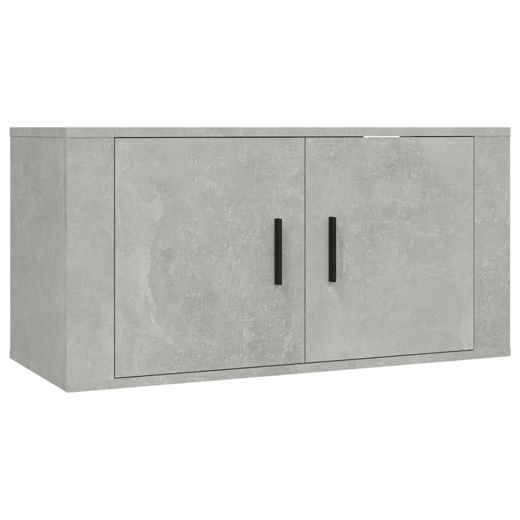 Seinäkiinnitettävät TV-kaapit 2 kpl betoninharmaa 80x34,5x40 cm - Sisustajankoti.fi