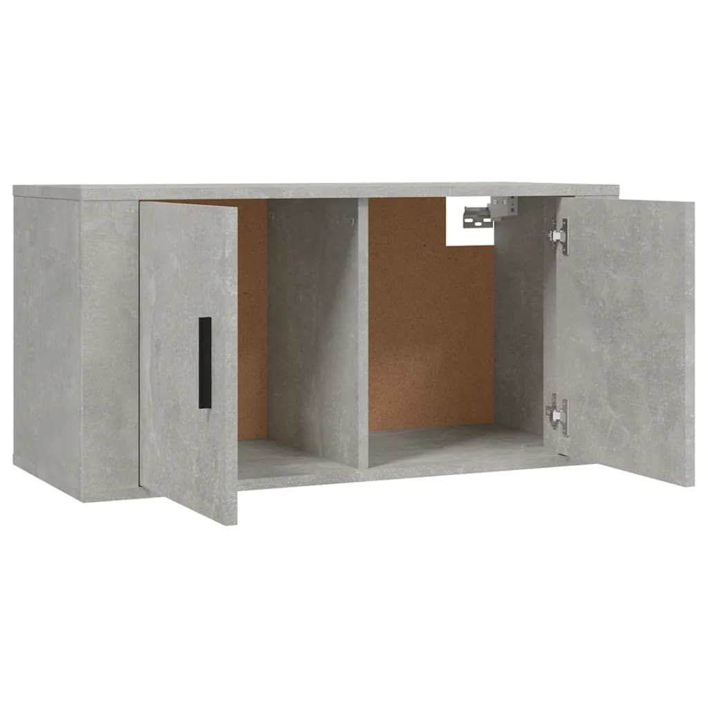 Seinäkiinnitettävät TV-kaapit 2 kpl betoninharmaa 80x34,5x40 cm - Sisustajankoti.fi