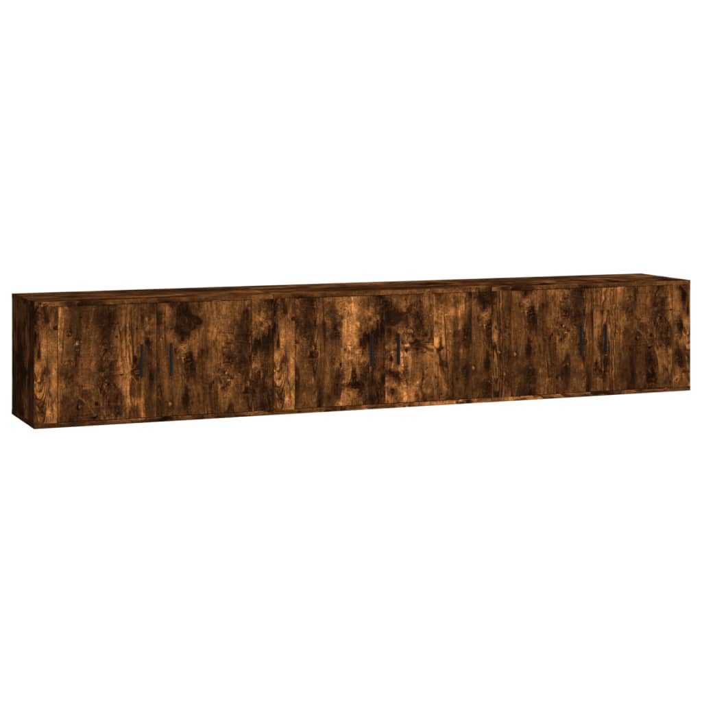 Seinäkiinnitettävät TV-kaapit 3 kpl savutammi 80x34,5x40 cm - Sisustajankoti.fi