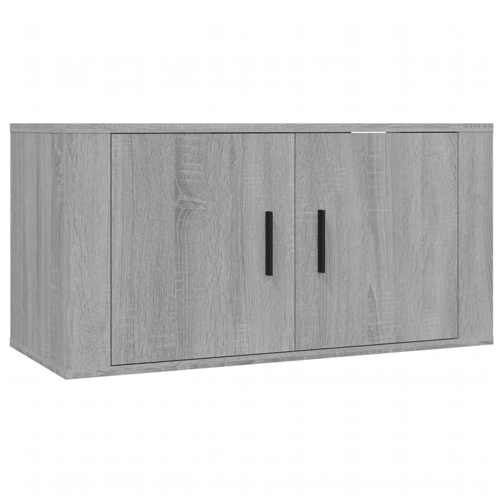 Seinäkiinnitettävät TV-kaapit 3 kpl harmaa Sonoma 80x34,5x40 cm - Sisustajankoti.fi
