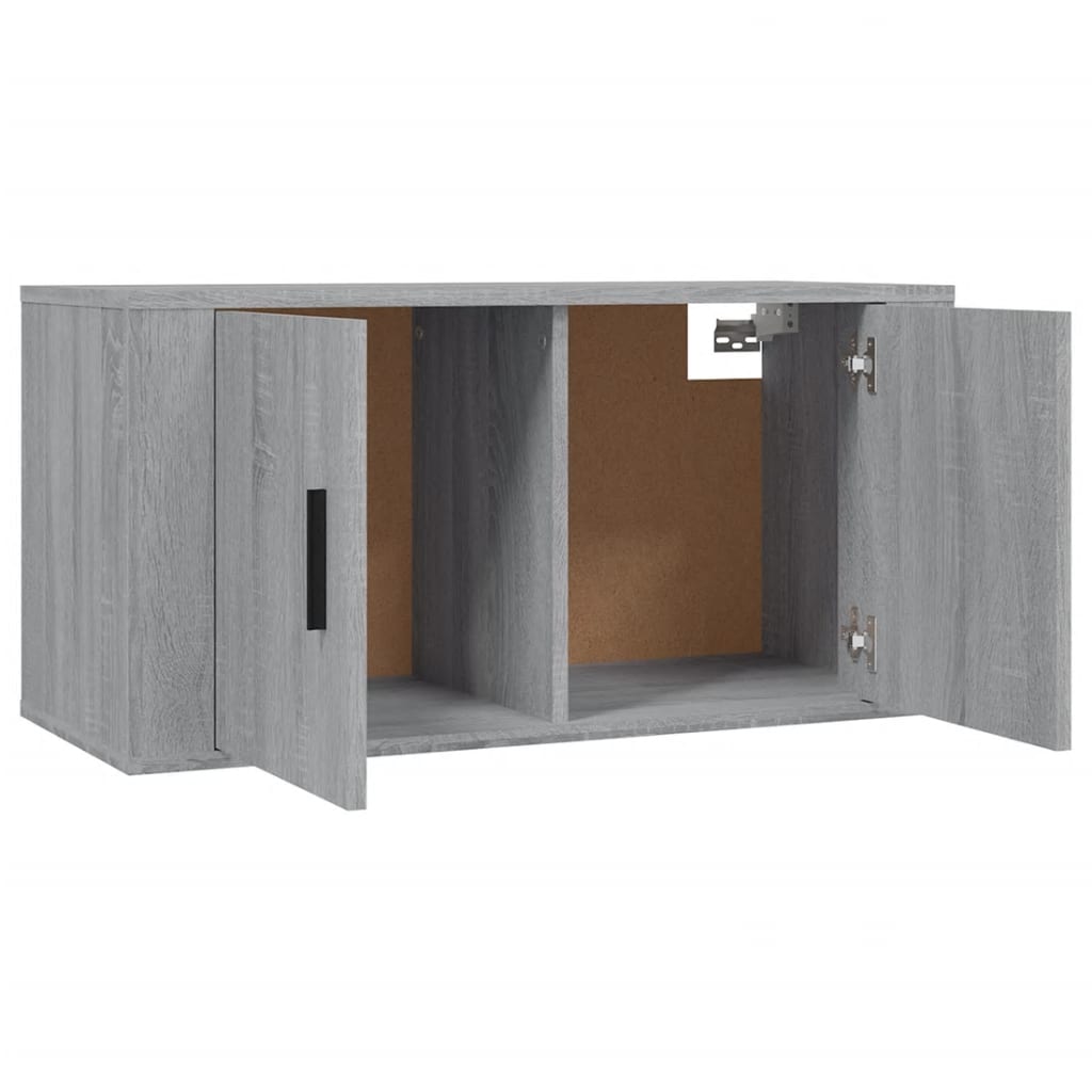 Seinäkiinnitettävät TV-kaapit 3 kpl harmaa Sonoma 80x34,5x40 cm - Sisustajankoti.fi