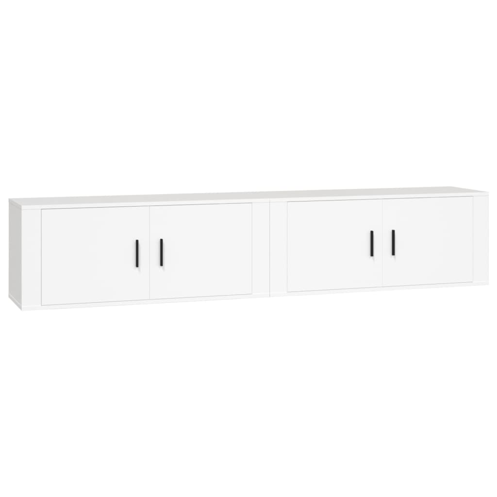 Seinäkiinnitettävät TV-kaapit 2 kpl valkoinen 100x34,5x40 cm - Sisustajankoti.fi