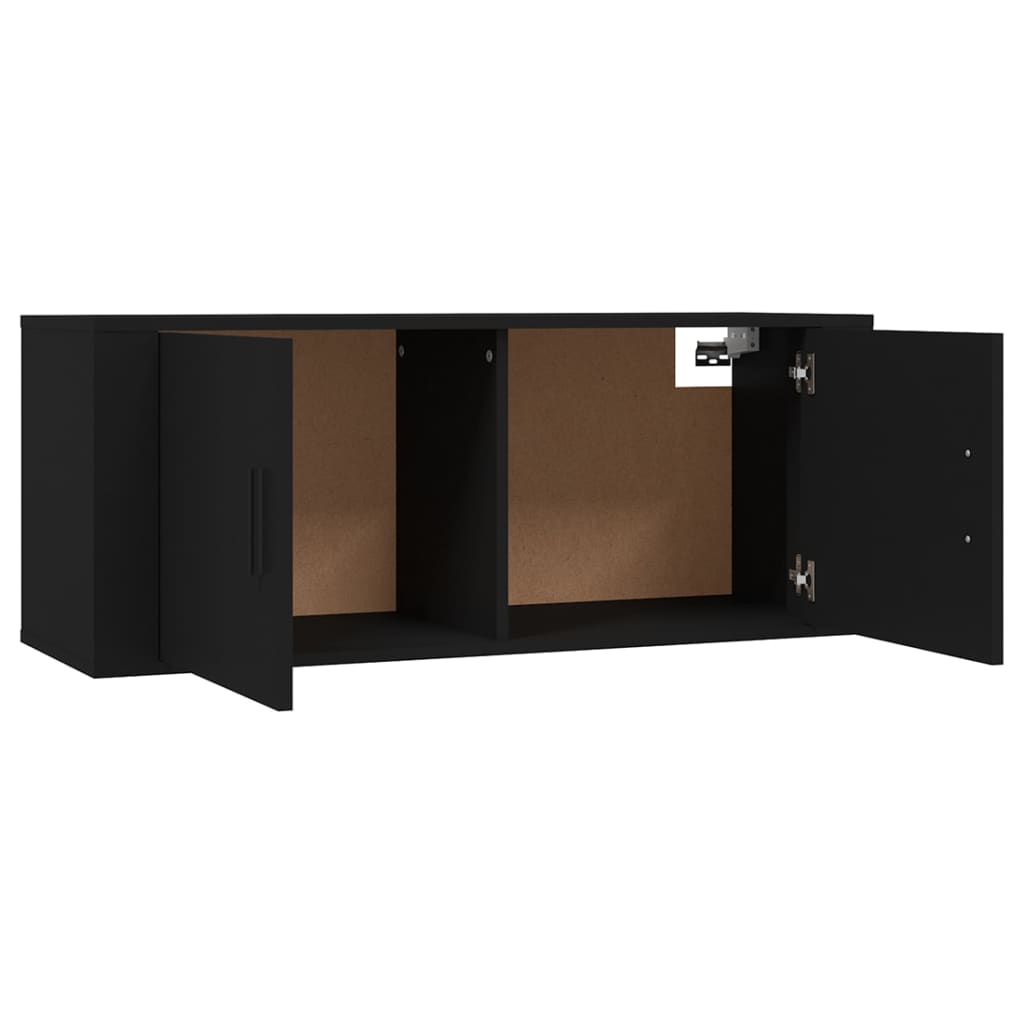 Seinäkiinnitettävät TV-kaapit 2 kpl musta 100x34,5x40 cm - Sisustajankoti.fi