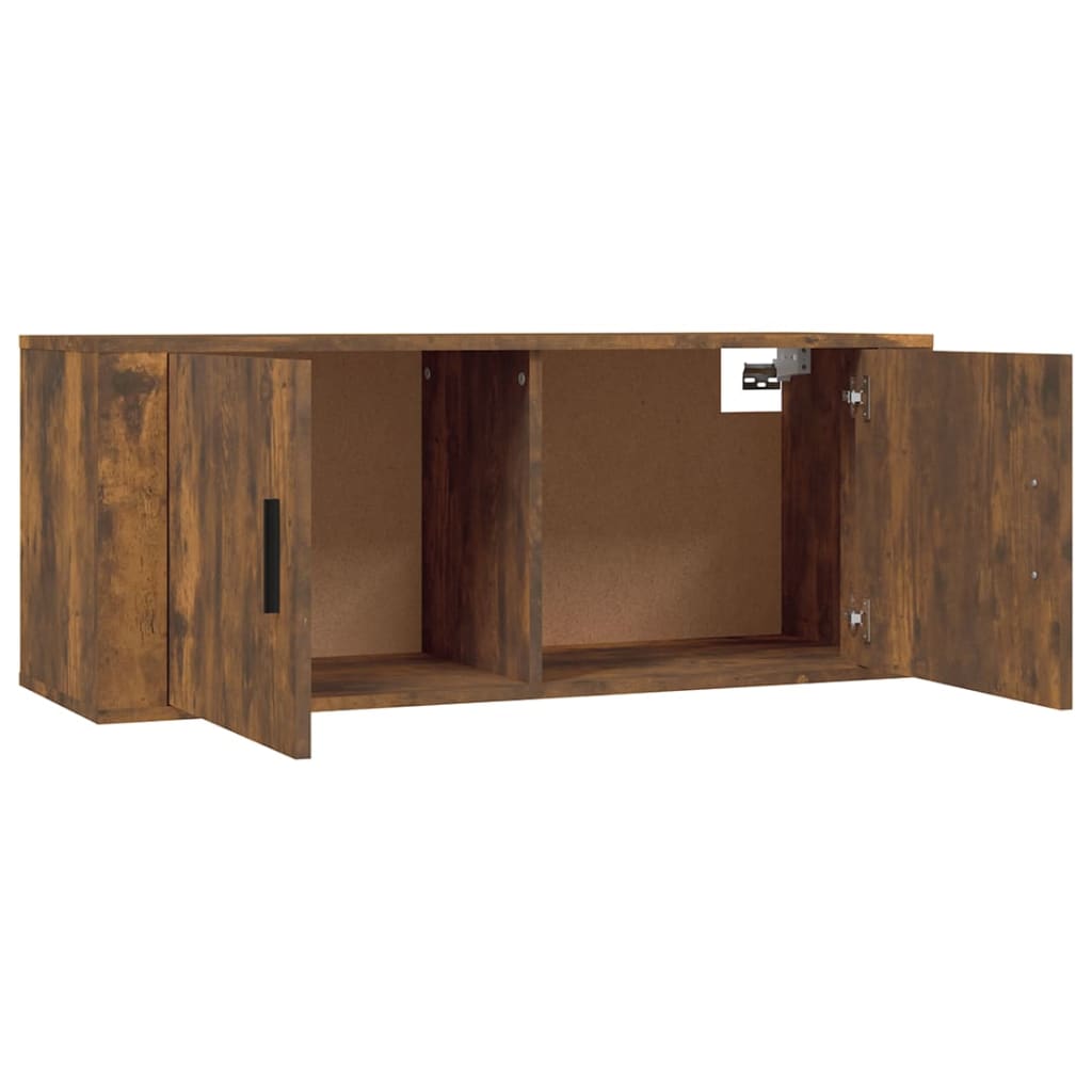 Seinäkiinnitettävät TV-kaapit 2 kpl savutammi 100x34,5x40 cm - Sisustajankoti.fi