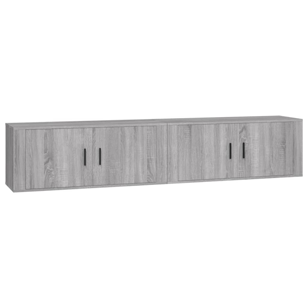 Seinäkiinnitettävät TV-kaapit 2 kpl harm. Sonoma 100x34,5x40 cm - Sisustajankoti.fi