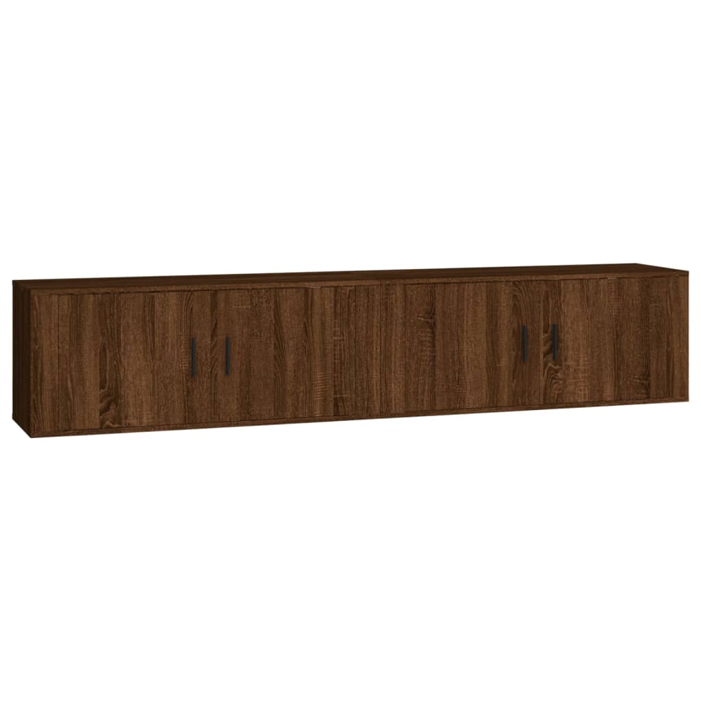 Seinäkiinnitettävät TV-tasot 2 kpl ruskea tammi 100x34,5x40 cm - Sisustajankoti.fi
