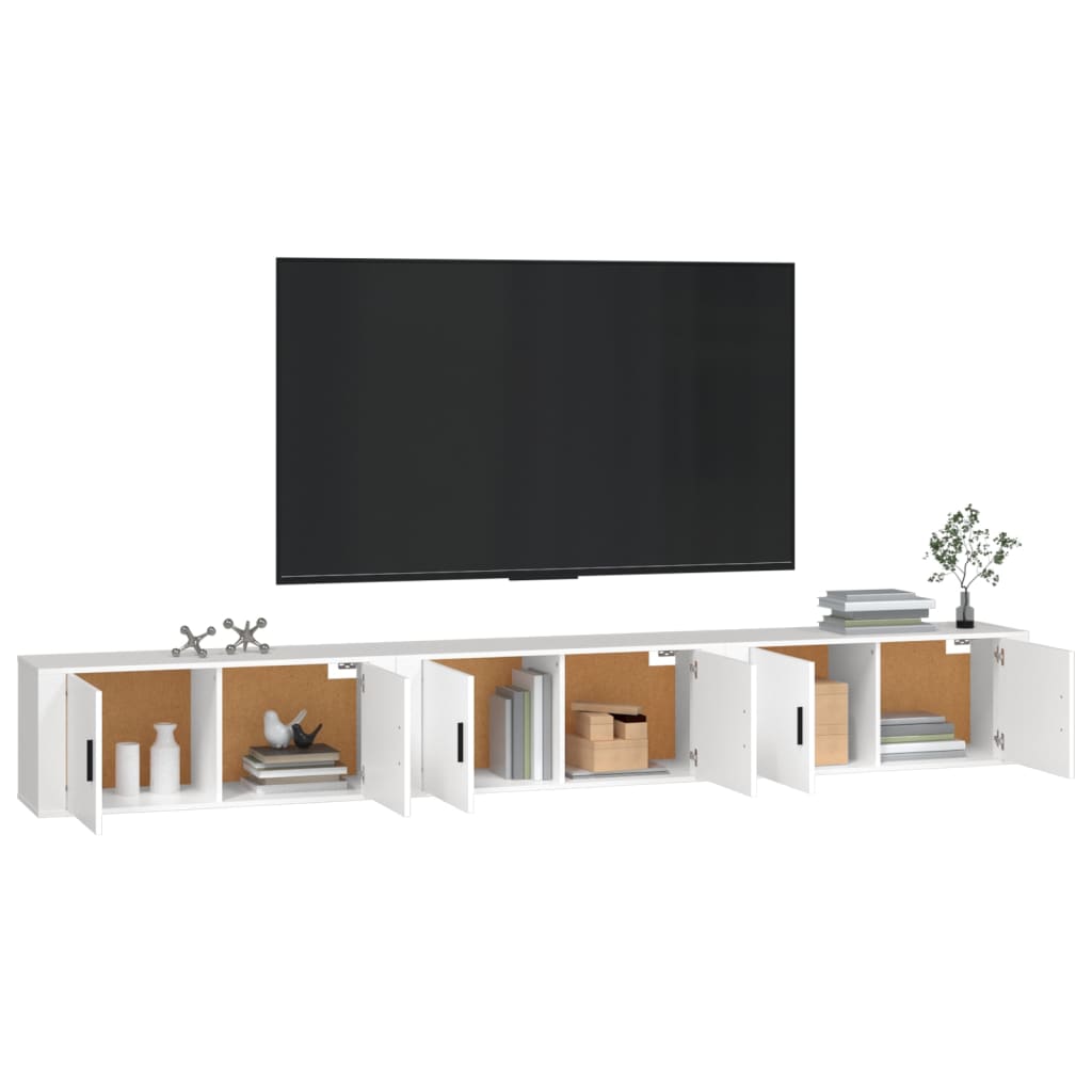 Seinäkiinnitettävät TV-kaapit 3 kpl valkoinen 100x34,5x40 cm - Sisustajankoti.fi