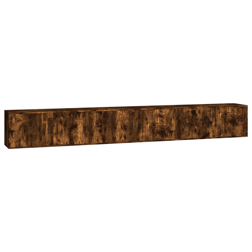 Seinäkiinnitettävät TV-kaapit 3 kpl savutammi 100x34,5x40 cm - Sisustajankoti.fi