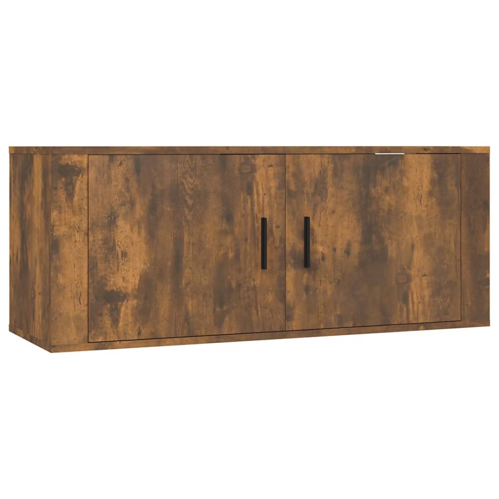 Seinäkiinnitettävät TV-kaapit 3 kpl savutammi 100x34,5x40 cm - Sisustajankoti.fi