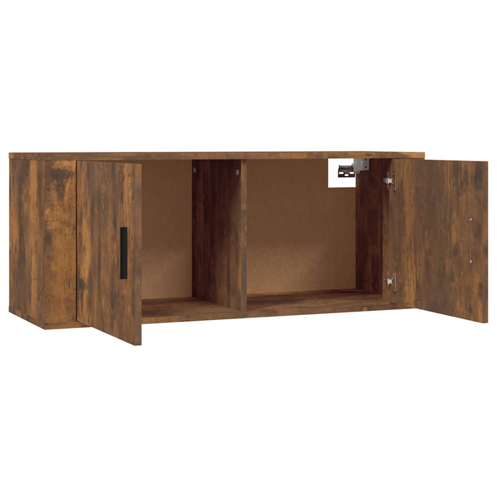 Seinäkiinnitettävät TV-kaapit 3 kpl savutammi 100x34,5x40 cm - Sisustajankoti.fi