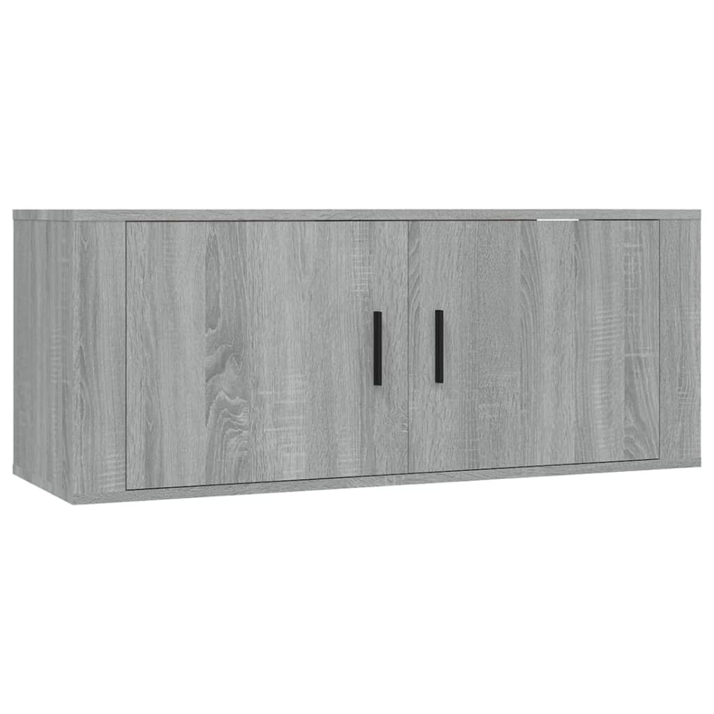 Seinäkiinnitettävät TV-kaapit 3 kpl harm. Sonoma 100x34,5x40 cm - Sisustajankoti.fi