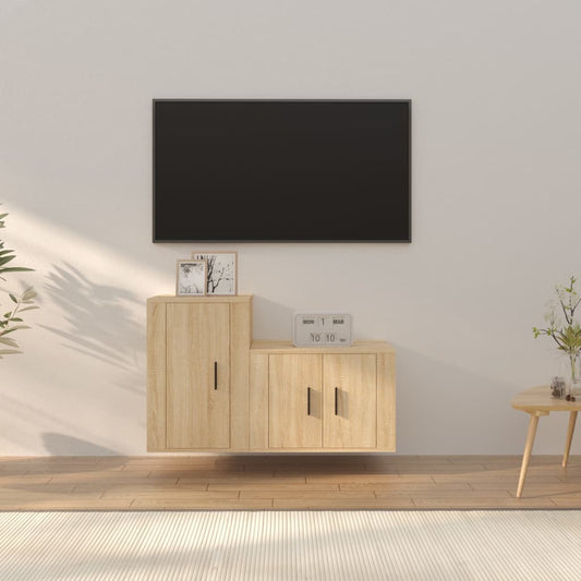 2-osainen TV-kaappisarja Sonoma-tammi tekninen puu - Sisustajankoti.fi
